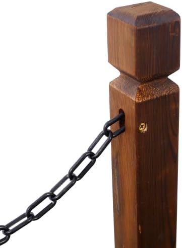 5 ft Wooden Garden Bridge with Chain Railings, 500 LBS Capacity Arch Bridge Stained Wood Arc Footbridge for Backyard Creek Farm, Decorative Pond Bridge