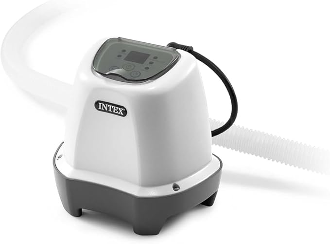 Intex QS200 Krystal Clear Saltwater Chlorine System for Above Ground Pools: Keeps Water Clear – Reduces Chemical Use – Sleek Control Panel with Buttons – Up to 2200 Gallon Pools