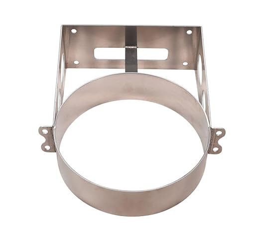 Mytee Products 4 Gallon Galvanized Trash Can with Mounting Bracket Kit for Trucks & Trailers, Steel Outdoor Garbage Can Holder for Flat Vertical Surface, Fire & Heat Resistant