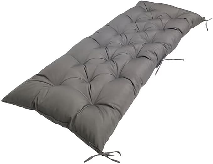 Outdoor Chair Cushions, Waterproof Tufted Bench Cushion for Outdoor Furniture, Garden Recliner Seat Cushions Waterproof Sofa Pads 40" x 20", Dark Grey, 1 Pack