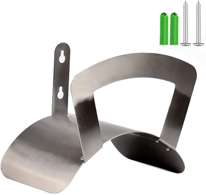 Garden Hose Holder Wall Mount Hose Hanger Heavy Duty Metal Hose Bracket Water Hose Storage Organizer Durable Hose Holders (Stainless Steel)