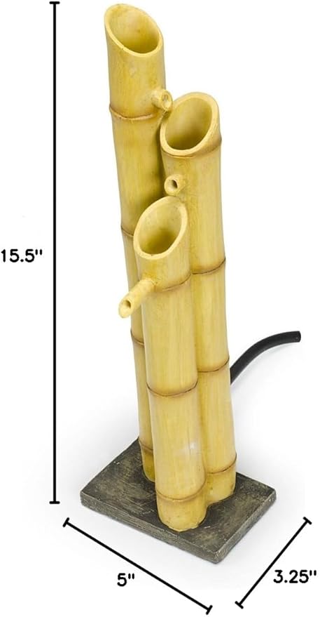 Aquascape Pouring Three-Tier Bamboo Fountain for Ponds and Water Gardens, Poly-Resin | 78307