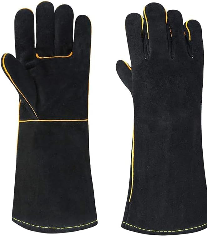 Heat Resistant Gloves for Grill BBQ,Long Sleeve Grill Gloves for Baking,Oven,Fireproof, Stove,Welder,Welding,Fireplace