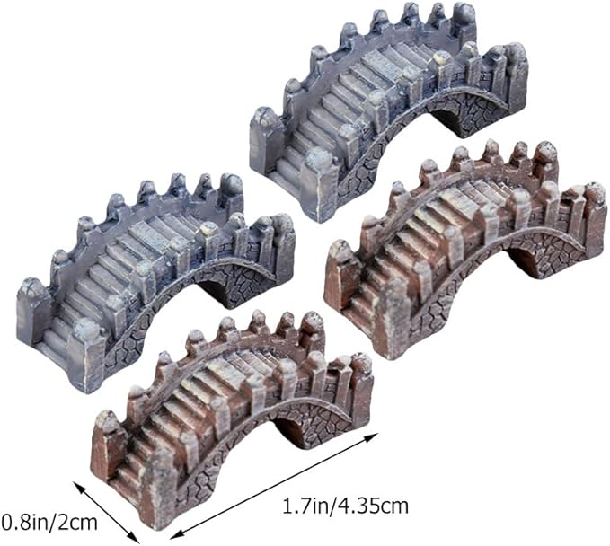 STOBOK 20 Pcs Miniature Fairy Garden Arch Bridge Figurines Figurines Micro Landscape Garden Bridge Terrarium Kit Micro Landscape Ornaments for DIY Kit