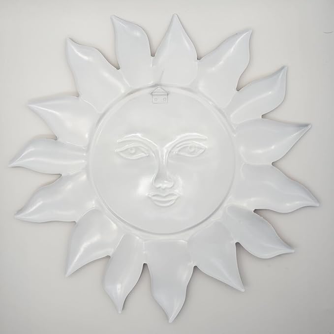 Metal Sun Flower Wall Decor - 13 inches Sun Wall Art Hanging Decorations for Outdoor, Home Garden Yard Patio Fence Bedroom Decor, Gifts for Mom Friends