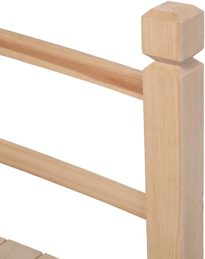 5ft Garden Bridge - Wood Arc Footbridge Walkway, Decorative Wooden Bridge Landscaping for Backyard, Decorative Pond Bridge for Outdoor, Easy to Assemble Arch Bridge 5ft Wooden Bridge Courtyard