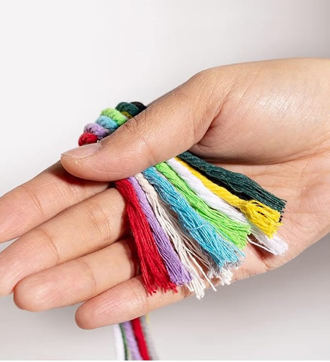 flipped 100% Natural Macrame Cotton Cord,3mm x109 Yard Twine String Cord Colored Cotton Rope Craft Cord for DIY Crafts Knitting Plant Hangers Christmas Wedding Décor (Gray, 3mm*109yards)