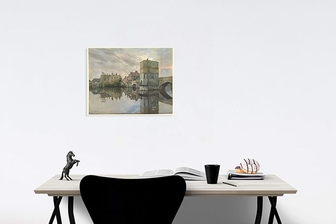 Historic Pictoric Art Print : William Fraser Garden - St. Ives Bridge, St. Ives, Huntingdonshire : Vintage Wall Décor : 32in x 24in