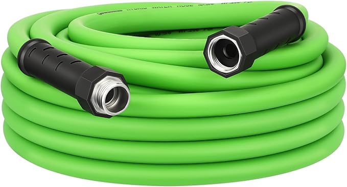 DEWENWILS Garden Hose 25 ft x 5/8", Water Hose with Swivel Handle, Heavy Duty, Lightweight, Flexible Hose for Plants, Car, Yard, 3/4 Inch Solid Fittings, Drinking Water Safe HHGH25A1