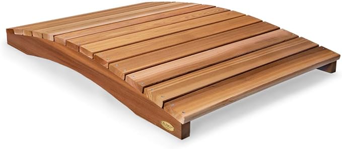 All Things Cedar Wooden Bridge, Outdoor Garden Walkway for Backyard Ponds, 4', Natural - Landscaping Pathway Wood Decor and Accessories for Yard and Patio