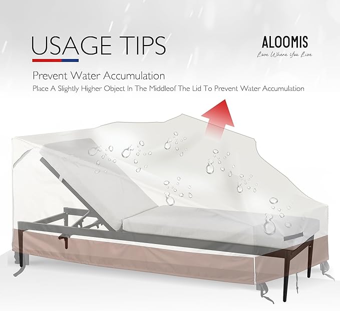 Waterproof Outdoor Lounge Chair Covers Patio Chaise Lounge Cover Heavy-Duty Pool Lounge Chair Covers for Outdoor Furniture (Beige-Brown, 80''x28''x30''-2pcs)