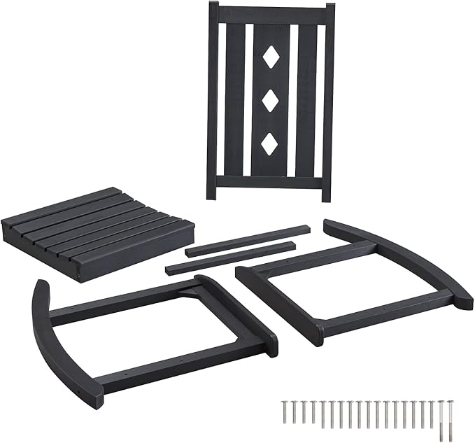 Oversized Rocking Chair, Outdoor Rocking Chair for Adults, All Weather Resistant Porch Rocker for Lawn Garden, 350lbs Weight Capacity
