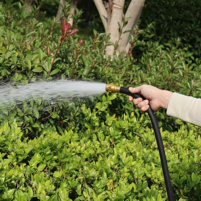5/8 in. × 50 ft. High Flow Heavy Duty Garden Hose Flexible Hybrid Rubber Water Hose, No Memory Durable Premium Water Hose for Watering, Irrigation, Water Transfer Pump