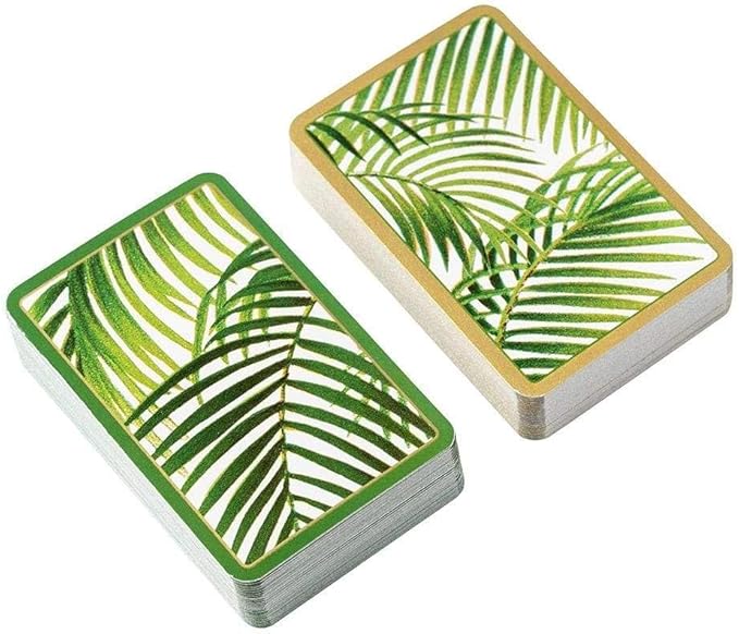 Entertaining with Caspari Double Deck of Bridge Playing Cards, Under The Palms