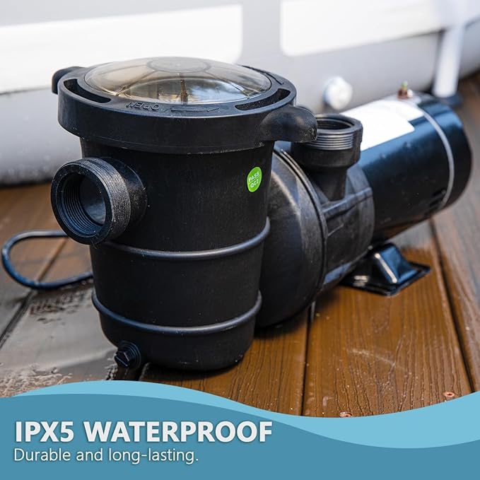 XtremepowerUS 1.5HP High Flow Pool Pump Self Prime Above Ground Swimming Pool Spa Pump 1.5" Strainer Basket Filter