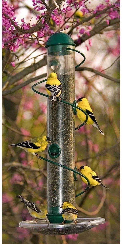 SBF3G 17-Inch Spiral Seed Bird Feeder - Green