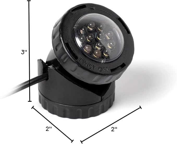 Jebao Underwater Fountain Pond Submersible LED Light with Photocell Sensor, Set of 4