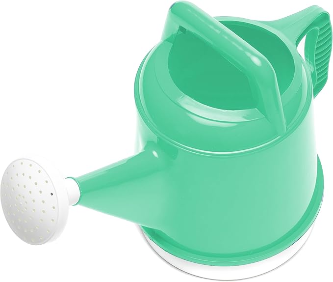 Bloem Deluxe 2 Gallon (256 Fl Oz) Mint Green Resin Watering Can for Indoor and Outdoor Use