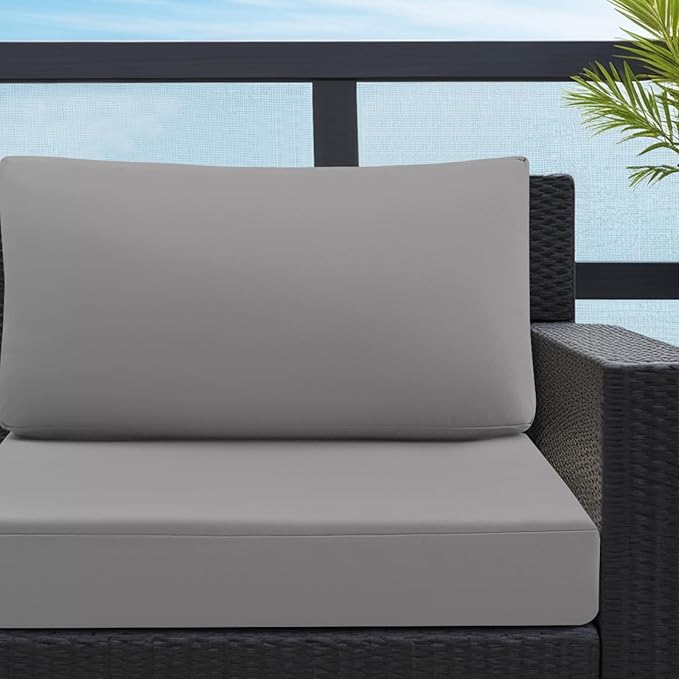 idee-home Outdoor Cushions for Patio Furniture, Waterproof Outdoor Seat Cushion Hampton Bay Deep Seat Replacement Cushions for Garden
