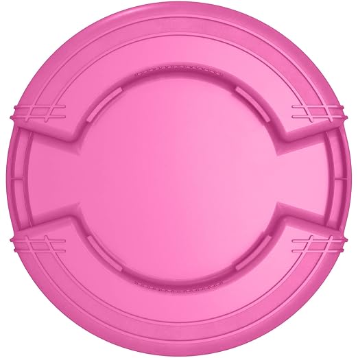 SPARTA Bronco 32 Gallon Trash Can, Thick Polyethylene Bin, NSF Certified Waste Container with Top Handles, Bottom Handholds, Reinforced Base and Stackable, LLDPE, 32 Gallon, Pink (Pack of 4)