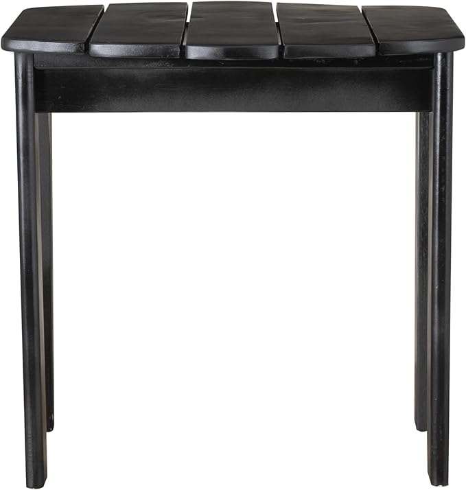 Linon Jayde Black Solid Wood Outdoor Adirondack Side Accent Table