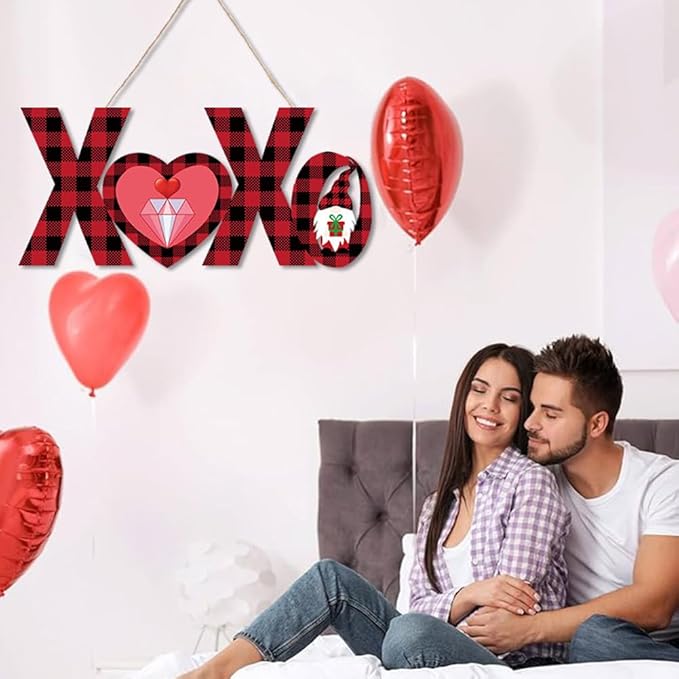 3Pcs Valentine Decorations Romantic Hanging Paper Sign Front Door Hanger Wreath Decor Indoor Outdoor Decor for Valentine's Day Party Engagement Wedding Anniversary Door Porch Wall Decor Supplies