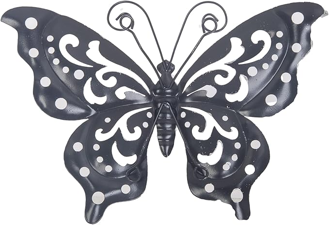 3 Pack Metal Butterfly Wall Art Outdoor Decor, Butterflies Spring Wall Sculpture Hanging Metal Wall Decorations for Garden, Patio, Fence, Yard, Living Room, Bedroom