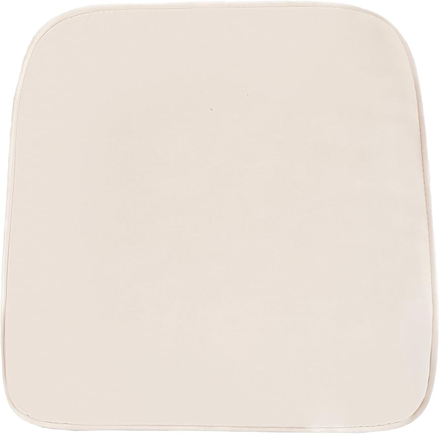 17"x 16"x 3" Patio Chair Cushions Set of 2, Waterproof Outdoor Chair Cushions, Patio Seat Cushion with Adjustable Ties, Beige