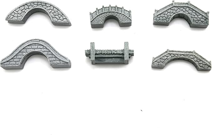MDEOOSKY 6PCS Mini Stone Bridge Ornaments for Garden Outdoor Decor Porch Yard Potted Plants Micro Landscaping Tiny Home Kit Art Statues Ornament