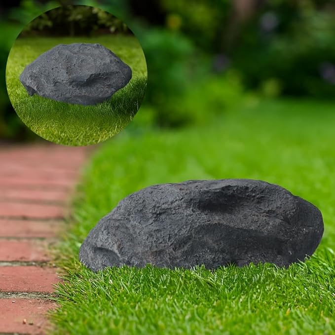 Gardenised Fake Garden Rock Cover Decorative Natural Texture Faux Stone for Outdoor Landscaping Ideal for Hiding Irrigation Valves Water Pumps Pipes Electrical Boxes & Cables in Yard or Lawn, Shell