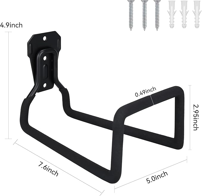 Hose Holder, Metal Heavy Duty Wall Mount Hook, Water Hose Hanger for Garden & Garage Storage