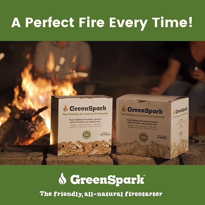 Natural 70 Pcs Fire Starters All Weather, Smoker, BBQ, Fireplace, Wooden and Pellet Stove, Fire Pit, Long Burn, Waterproof, Pizza Oven, Firestarter Grill, Charcoal Starter