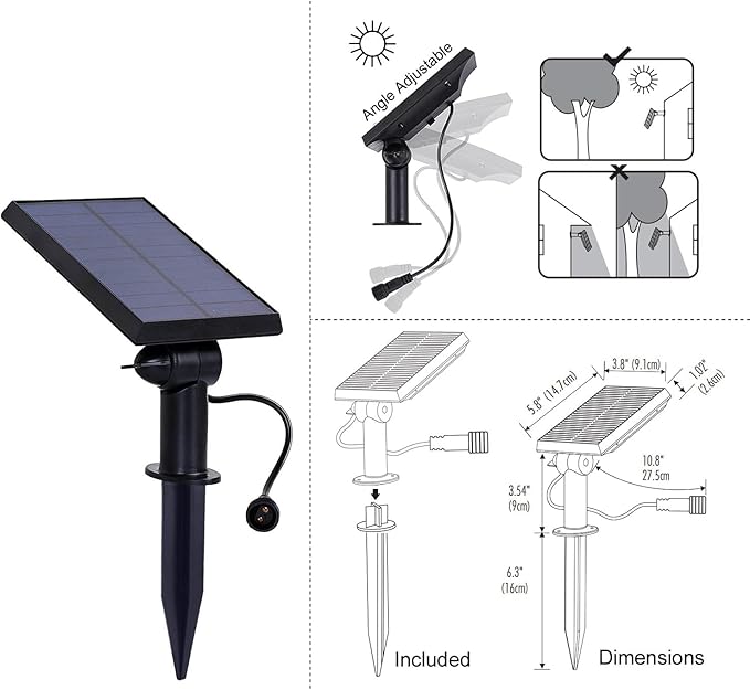 Brightech Ambience Pro Replacement Solar Panel - Compatible Only with Brightech Filament Solar Powered Outdoor String Lights - Solar Panel ONLY, 4W