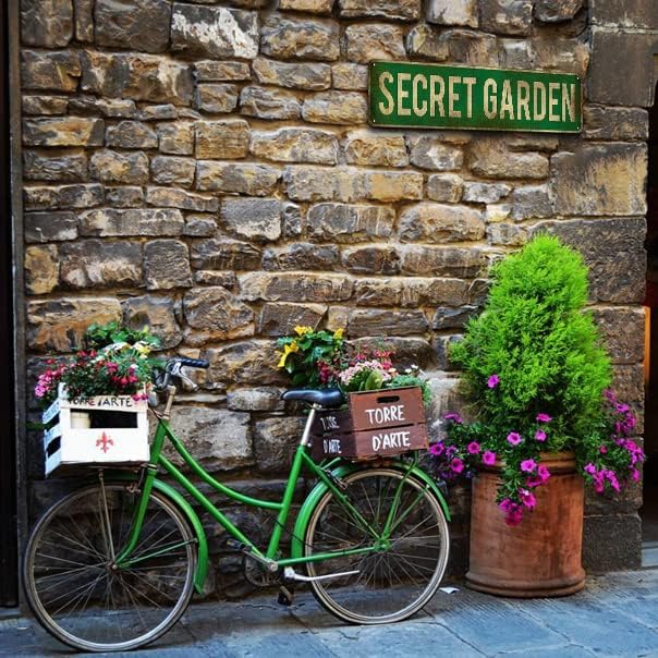 KooLL Secret Garden Tin Sign Street Funny Metal Sign Wall Decor For Bedroom Home Bar Garage Art Gift 4" By 16