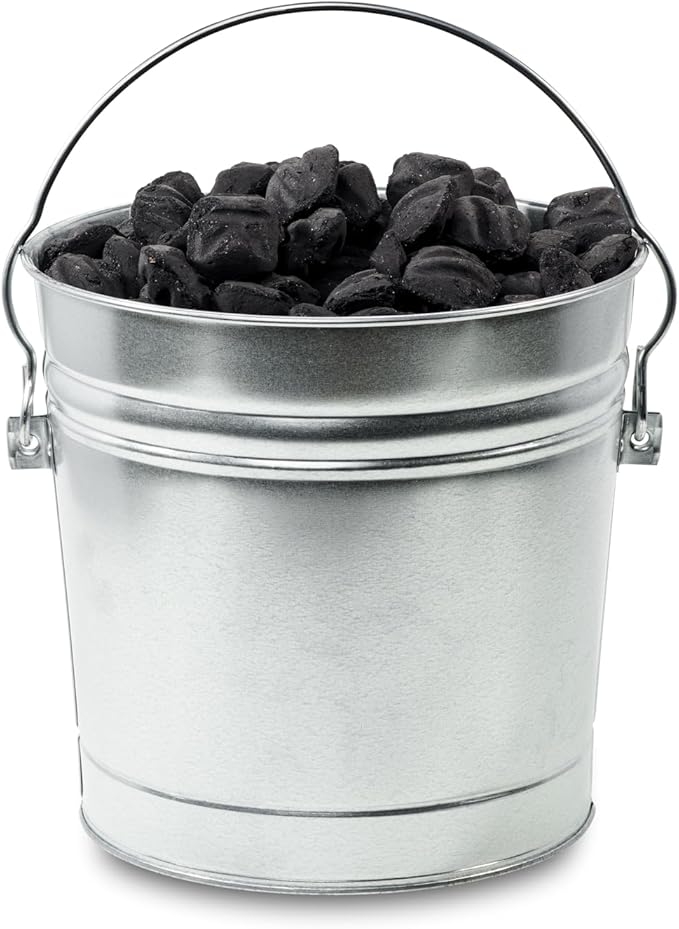 Behrens 6 Gallon Galvanized Steel Storage Can or Waste Bin w/Locking Lid & Handle (2 can, 2 Black Grip)