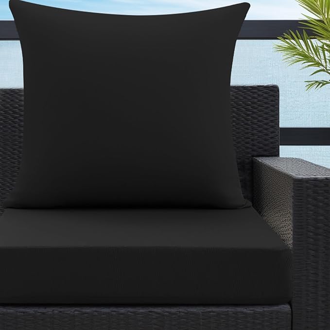 idee-home Outdoor Cushions for Patio Furniture, Outdoor Seat Cushion, Waterproof Hampton Bay Deep Seat Replacement Couch Chair Cushions for Garden Lawn Backyard Deck, 24 x 24
