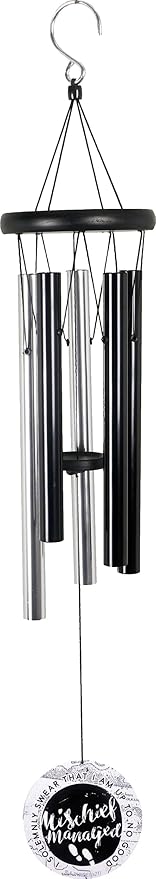 Spoontiques Harry Potter Mischief Managed Wind Chimes - Outdoor Garden Décor - Decorative Chimes for Yard, Garden, Backyard and Patio Decoration