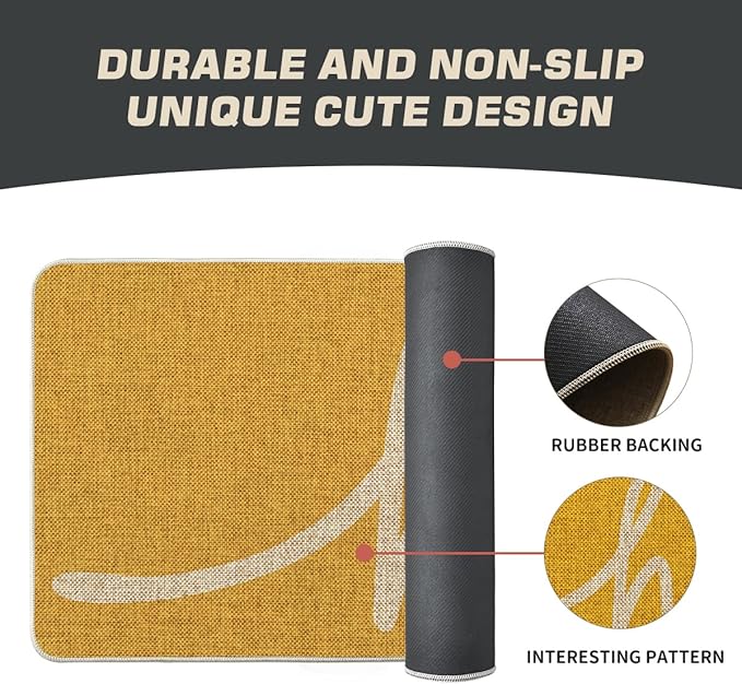 Artoid Mode Yellow Hi Regular Doormat, Home Decor Low-Profile Switch Rug Welcome Door Mat Floor Mat for Front Door Indoor Outdoor 17x29 Inch