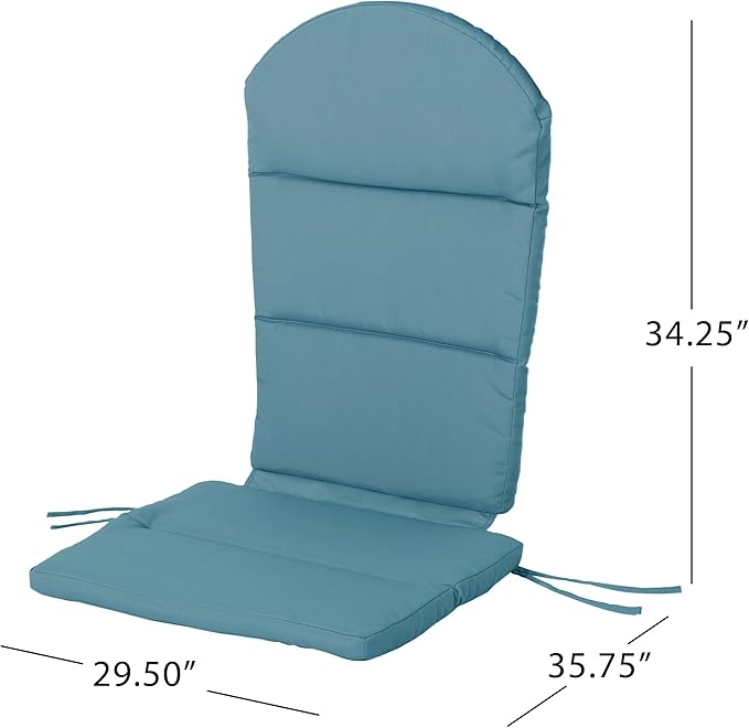 Christopher Knight Home Terry Outdoor Water-Resistant Adirondack Chair Cushions (Set of 2), Dark Teal, 2 Count (Pack of 1)