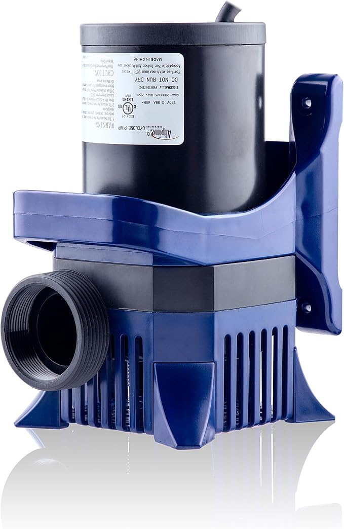 Alpine Corporation PAL8000 | 8000 GPH Submersible Water Pump — Quiet 540W Heavy-Duty Motor, 33-ft Cord & 26-ft Lift — Multi-Angle Flow for Ponds, Waterfalls & Fountains — Durable Outdoor Performance