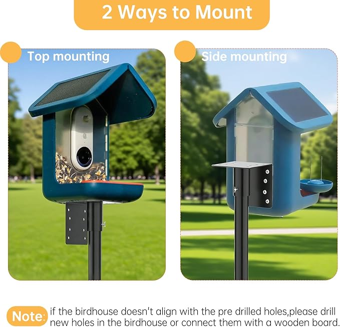 79 Inch Mounting Pole Compatible with Bird Buddy-5 Base Heavy Duty and Adjusatble Pole Mount Compatible with Bird Buddy