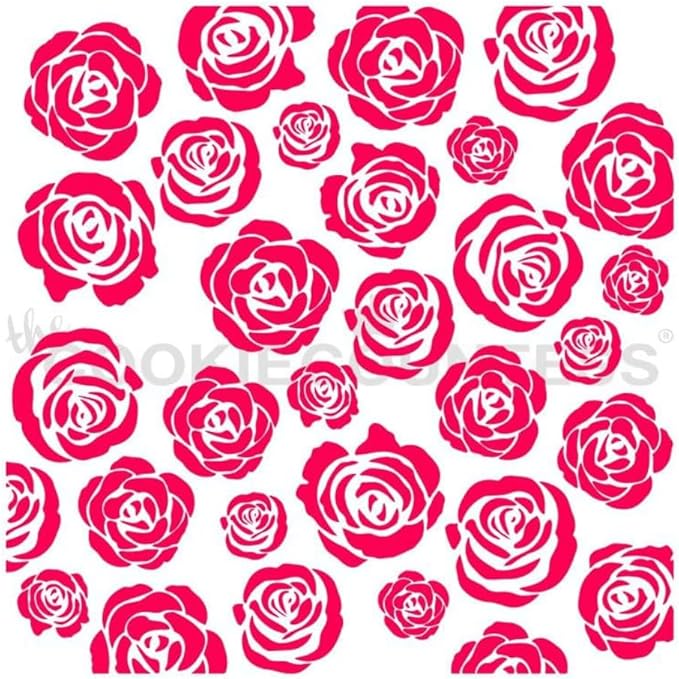 The Cookie Countess Rose Garden Stencil