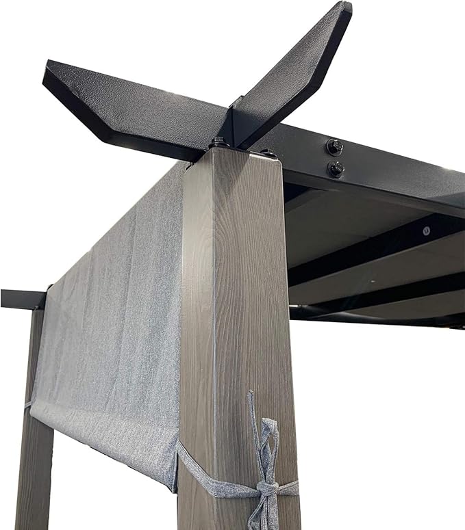 Garden Winds Custom Fit Replacement Canopy Top Cover Compatible with The Broyhill Pergola Daybed Swing – Classic Stone Slate Gray, Riplock 350