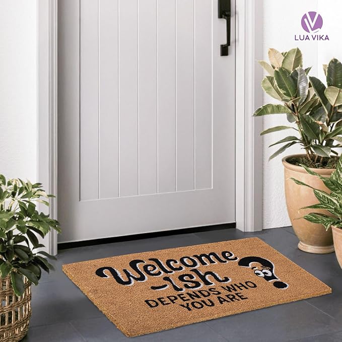 Coir Doormat Outdoor Entrance - Welcome - 17"x30" - Funny Door mats Outside - Welcome mat Funny - Indoor/Outdoor Doormat