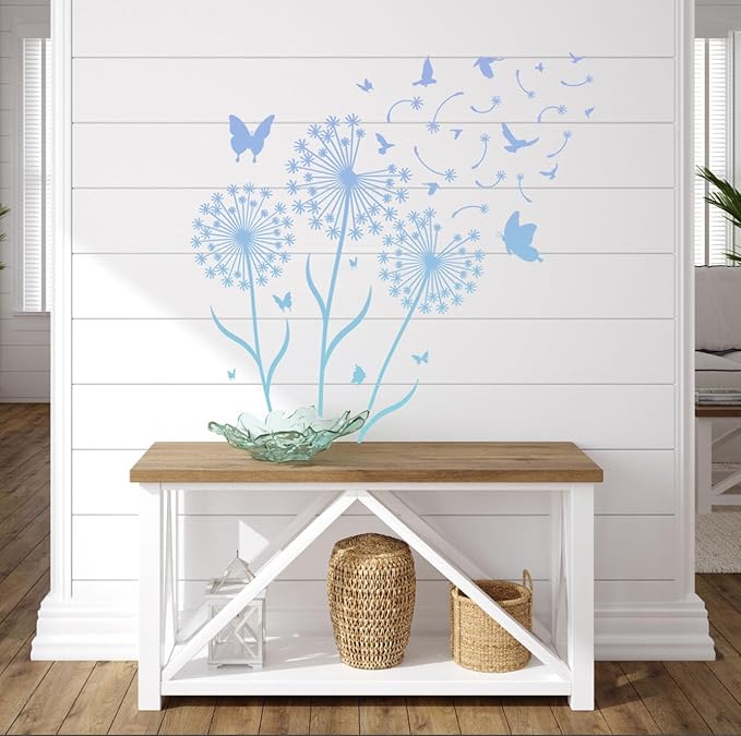 Large Flower Stencils for Painting Flower Stencils for Walls 14” Floral Stencil Dandelion Buterfly Templates for Garden Fence Wood Furniture Fabrics