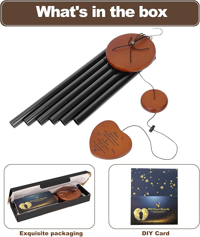 Memorial Gifts for Loss of Mother,Windchimes in Memory of a Loved One Sympathy Gifts for Loss of Mom Memorial Wind Chimes for Loss of Mother Remembrance Bereavement Condolence Gifts