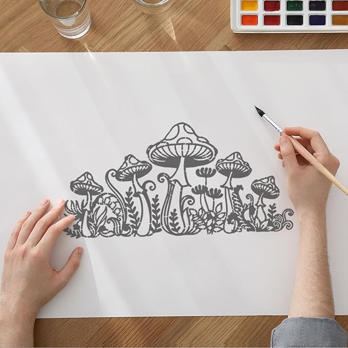 Flower Stencils for Painting, 14pcs Floral Stencils for Crafts Reusable, Drawing Templates On Wood Wall Canvas Fabrics Furniture DIY Home Decor Card Rock