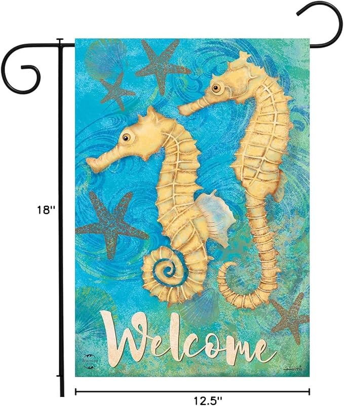 Briarwood Lane Seahorse Welcome Garden Flag