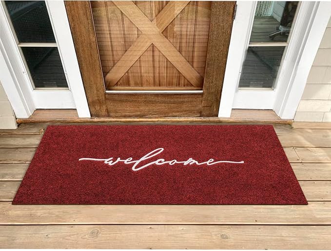 AAZZKANG Doormat Decorative Outdoor Mat Large 18"x48" with Non Slip Rubber Backing Ultra Absorb Mud Easy to Clean Outside Inside Doormat