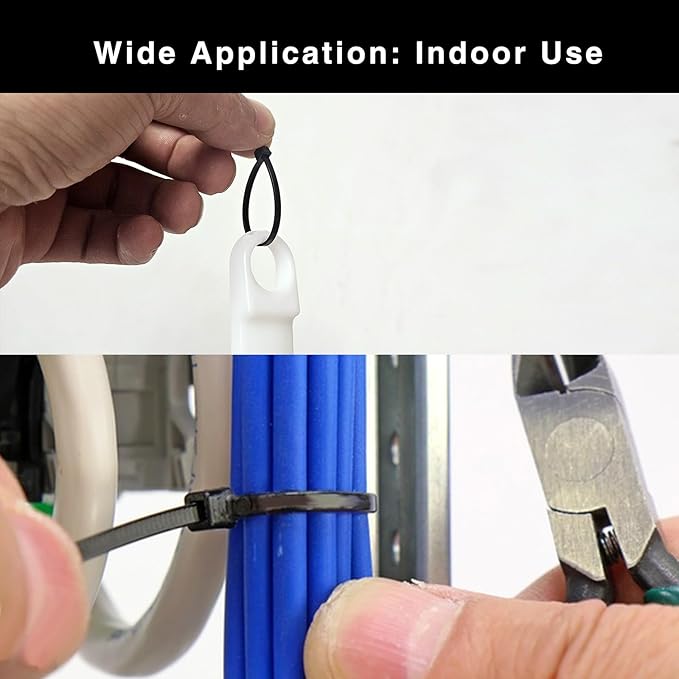 Zip Ties 4 inch, 1000 Pack Small Zip Ties, Self-Locking Nylon Cable Ties with 18 lbs Tensile Strength,Wire Ties for indoor and outdoor use.
